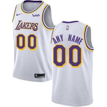 Womens Customized Los Angeles Lakers White Association Edition Nike NBA Jersey